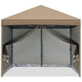 thumbnail image 1 of MASTERCANOPY 10' x 10' Pop-up Canopy Tent Outdoor Screen House Shelter with Mesh Walls, Khaki, 1 of 6