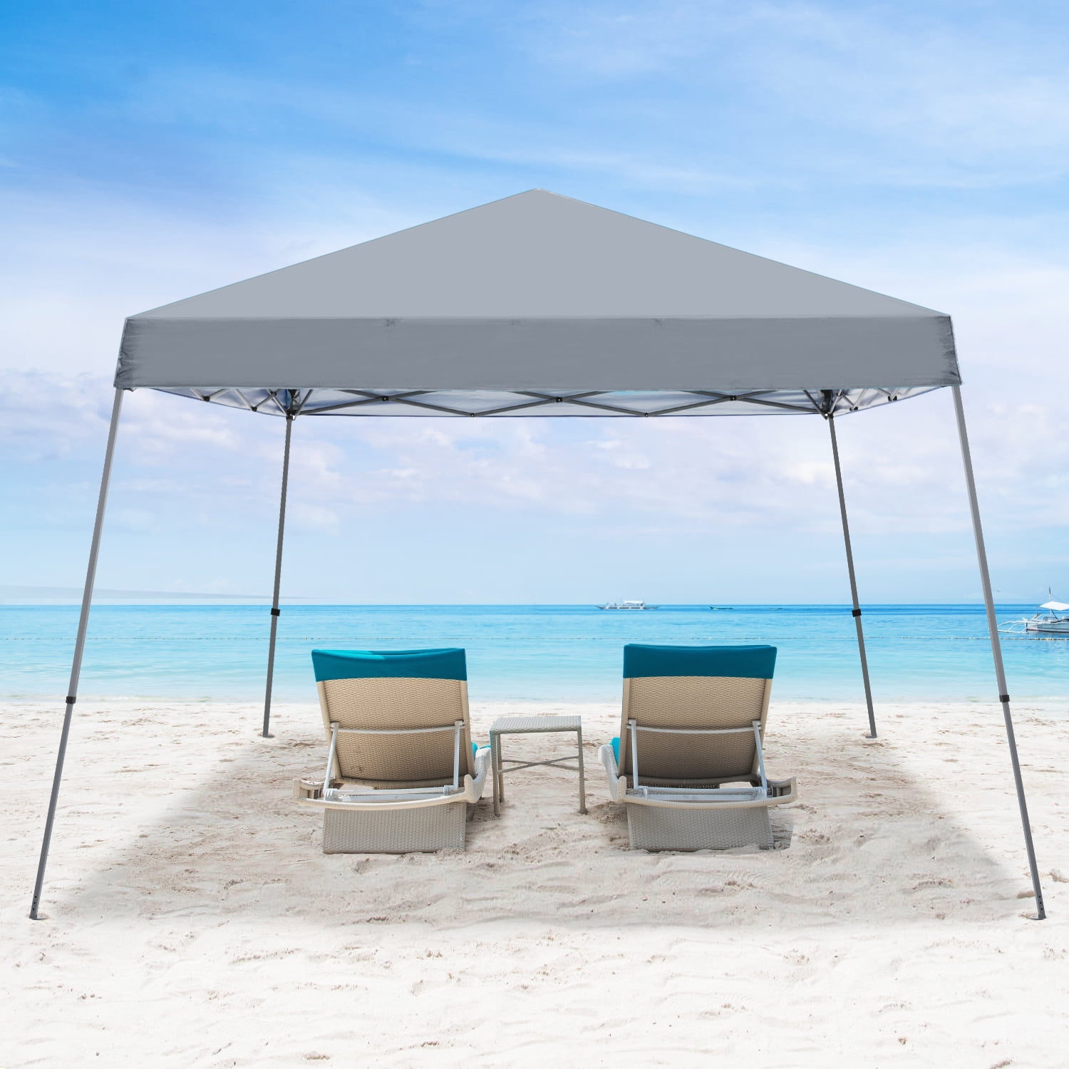MASTERCANOPY 12 x 12 Portable Pop Up Canopy Tent with Large Base