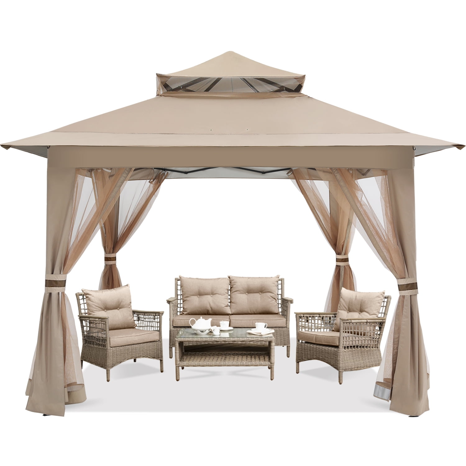 MASTERCANOPY 13' x 13' Patio Gazebo Tent Outdoor Pop Up Gazebo with
