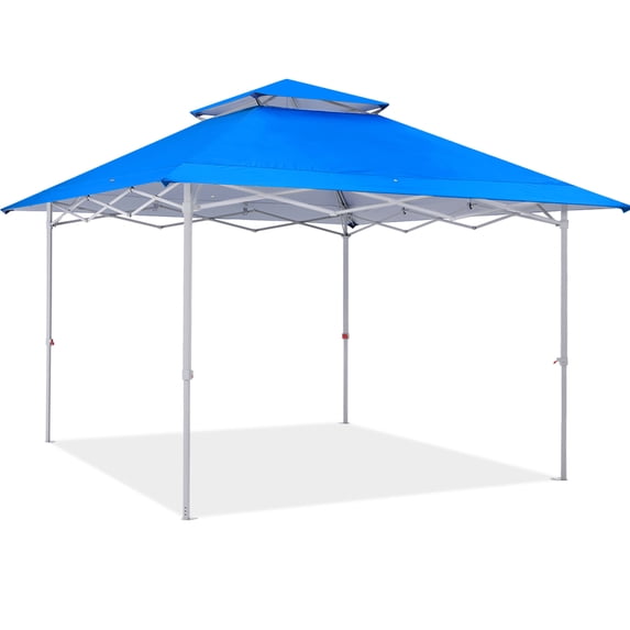 MASTERCANOPY 13 x 13ft Pop-up Canopy Tent with Auto Extending Eaves, Blue