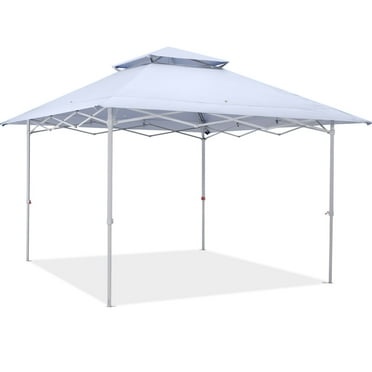 MASTERCANOPY 13' x 13' Pop-up Canopy Tent Outdoor Shade Shelter w/Auto Extending Eaves, White
