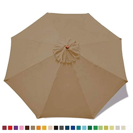 MASTERCANOPY (30+ Colors Replacement Market Umbrella Canopy for 9ft 8 Ribs (Canopy Only) (Khaki)