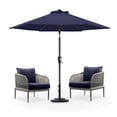 thumbnail image 1 of MASTERCANOPY 7.5ft Patio Market Umbrella with Tilt and Crank, Navy Blue, 1 of 6