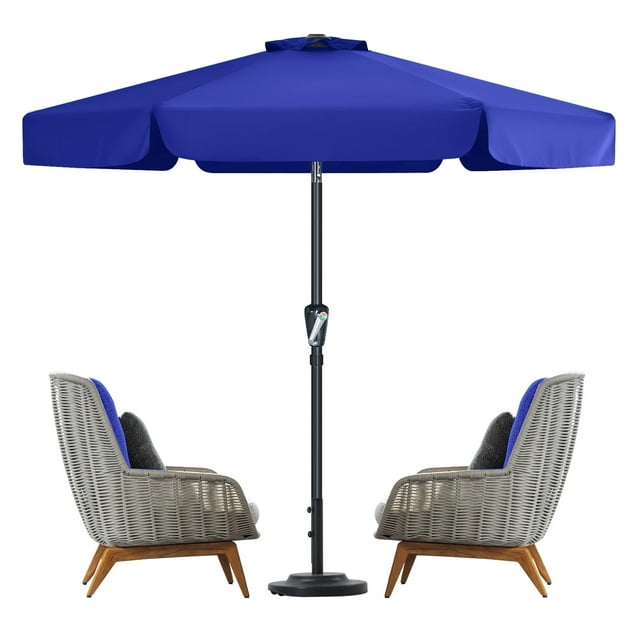 MASTERCANOPY 7.5ft Outdoor Patio Umbrella w/ Push Button Tilt and Crank