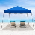 thumbnail image 1 of MASTERCANOPY 8' x 8' Portable Pop Up Canopy Tent with Large Base, Blue, 1 of 5