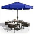 thumbnail image 1 of MASTERCANOPY 9ft Patio Market Umbrella with Valance, Tilt and Crank, Blue, 1 of 6