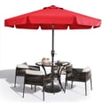 thumbnail image 1 of MASTERCANOPY 9ft Patio Market Umbrella with Valance, Tilt and Crank, Red, 1 of 6