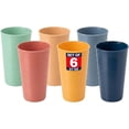 thumbnail image 1 of MASTERCOOK 27 oz Plastic Drinking Cups Set of 6 Unbreakable Stackable Bright, 1 of 8