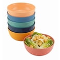 thumbnail image 1 of MASTERCOOK 34 oz Plastic Bowl Set of 6 Unbreakable Stackable Bright, 1 of 7