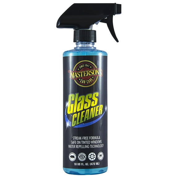 MASTERSON'S CAR CARE MCC_105_16 Glass Cleaner - Streak-Free Shine Safe for Clear and Tinted Windows - Water Repelling Technology Keeps Glass Ultra Clean (16 oz)