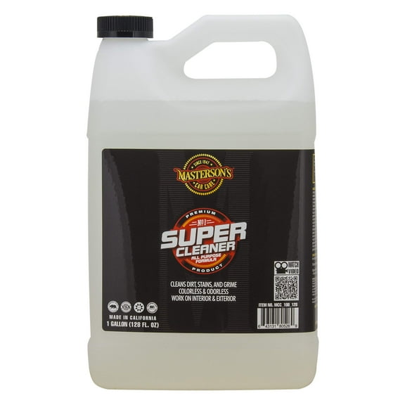 MASTERSON'S CAR CARE MCC_108_128 Super Cleaner All Purpose Formula - Colorless and Odorless Cleaner Works On Interior and Exterior Surface - Removes Dirt Grime and Food Stains (1 Gallon)