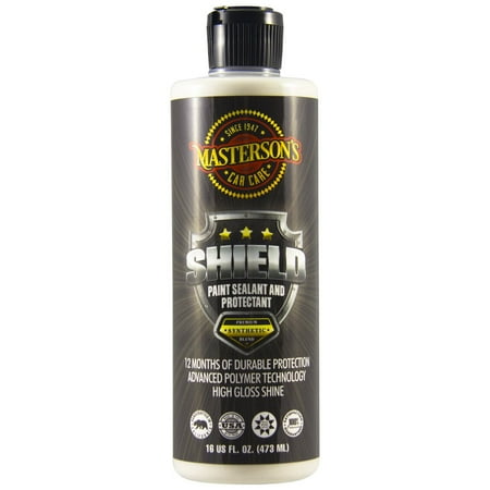 MASTERSON'S CAR CARE MCC_109_16 Shield Paint Sealant & Protectant - Nano Polymer Coating for Cars, Trucks, Motorcycles, RV - Delivers High Gloss Shine - Super Hydrophobic Repelling (16 oz)
