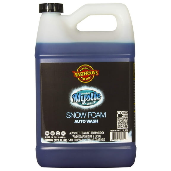 MASTERSON'S CAR CARE MCC_110_128 Mystic Snow Foam Car Wash Soap - Mega Foam Shampoo For Foam Cannons, Foam Guns, And Bucket Washes - Cleans Cars, Trucks, Motorcycles, RV (128 oz.)