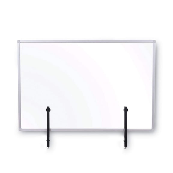 MASTERVISION PROTECTOR SERIES GLASS ALUMINUM DESKTOP DIVIDER, 35.4 X 0.16 X 23.6