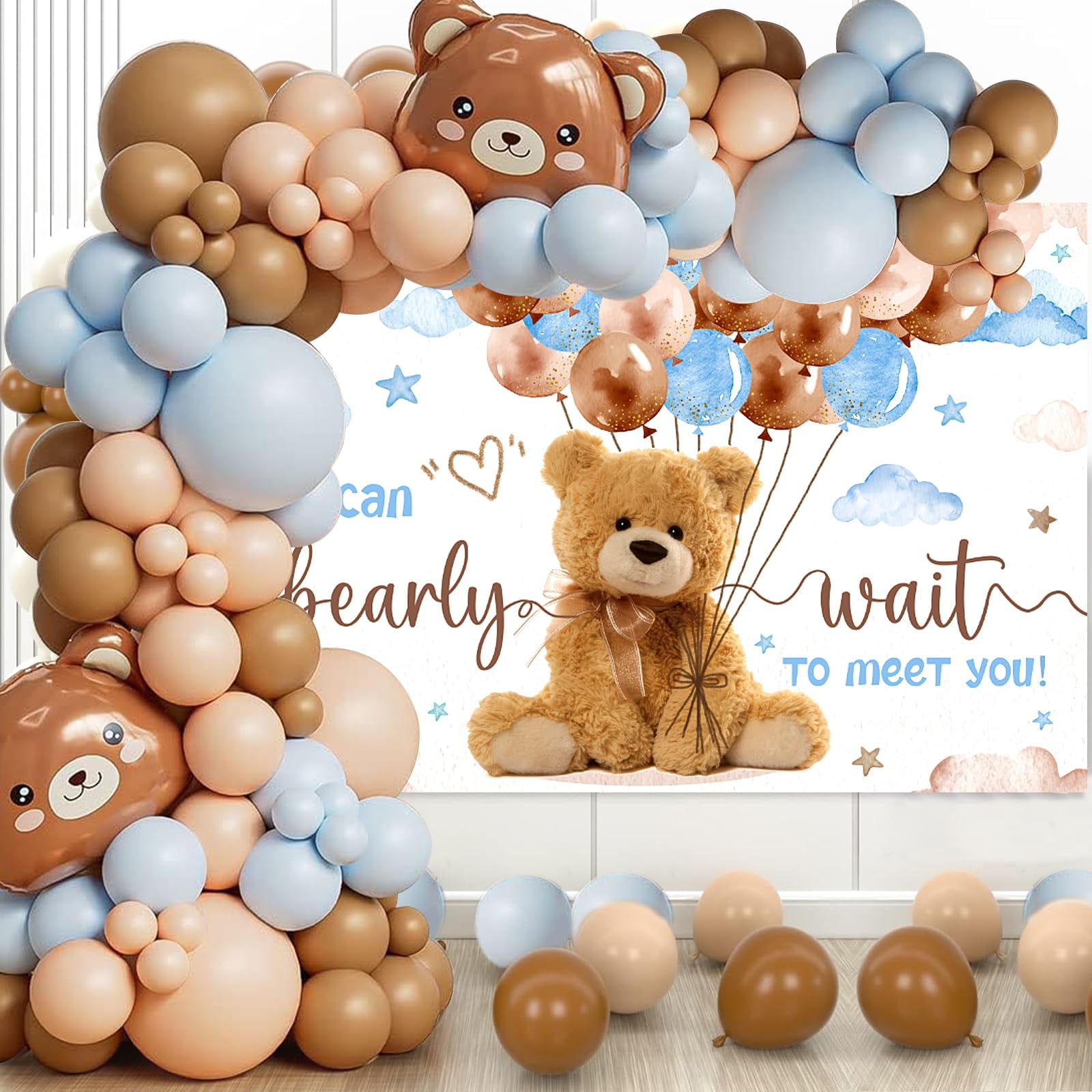 Kit Stoviglie Baby Shower Ragazzo Per 25 Ospiti - 125 Pezzi Tema Elefante Blu - Foto 9