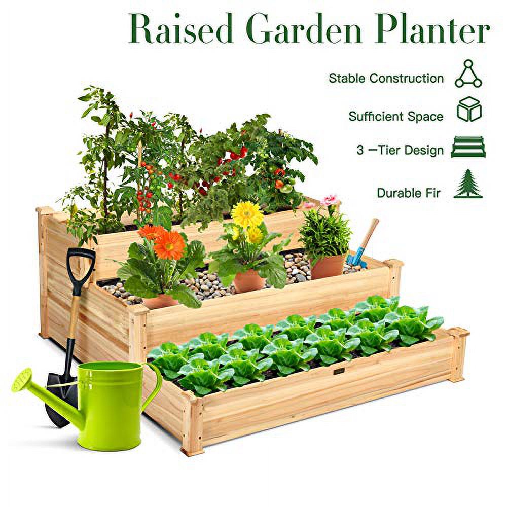 Planter Mat MAT EXPERT 3-Tier Raised Garden Bed, 49