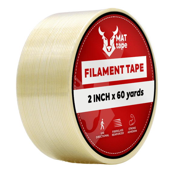 MAT Tape Mono Filament Strapping Tape 2 in. x 60 yd. Clear, 1 Pack