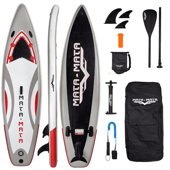 Mata Mata Shark 10' Fishing Paddle Board with Non-Slip Deck, Waterproof Bag, Leash, Paddle & Hand Pump