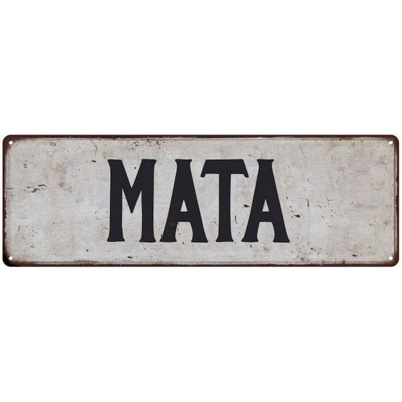 MATA Vintage Look Rustic Chic Metal Sign 6x18 106180036137