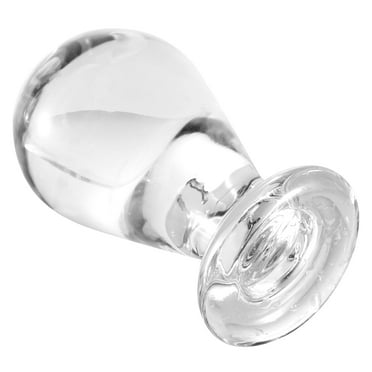 MATATA Glass Anal Butt Plug, 4.1IN Mini Crystal Anal Trainer Toys, Unisex Bum Plug for Men Women