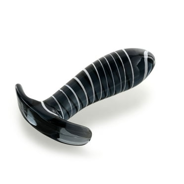 MATATA Glass Anal Butt Plug, 4.8IN Crystal Anal Trainer Toys with Long Neck, Unisex Anal Plug for Adult
