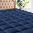 thumbnail image 1 of MATBEBY Full Size Mattress Pad - Cooling Breathable Mattress Topper, Quilted Fitted Mattress Protector, Pillow Top Mattress Cover with 8-21" Deep Pocket, Machine Washable, Navy Blue, 54x75 Inches, 1 of 16