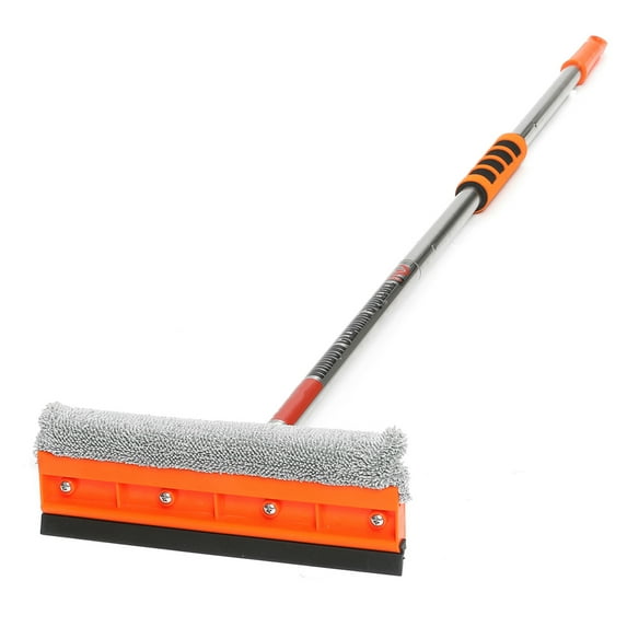 MATCC 2 in 1 Window Cleaning Tools with Sponge Scrubber, 48 inch Long Detachable Squeegee, 180 degree Rotating