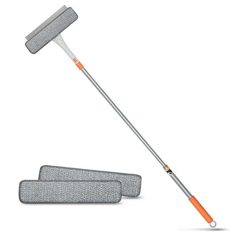 Window Washing Squeegee Kit with Extension Pole // Window Cleaning Tool  Combo with Telescopic Pole