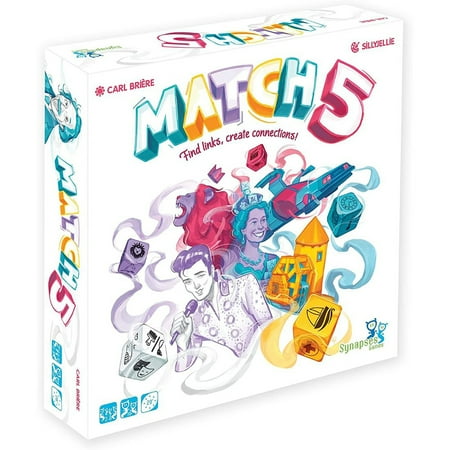 MATCH 5 - Word & Dice Game, Synapses Games, Ages 10+, 2-8 Players, 20 Min