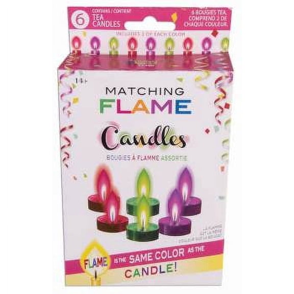 MATCH FLAME TEA LIGHT DEC-ASST