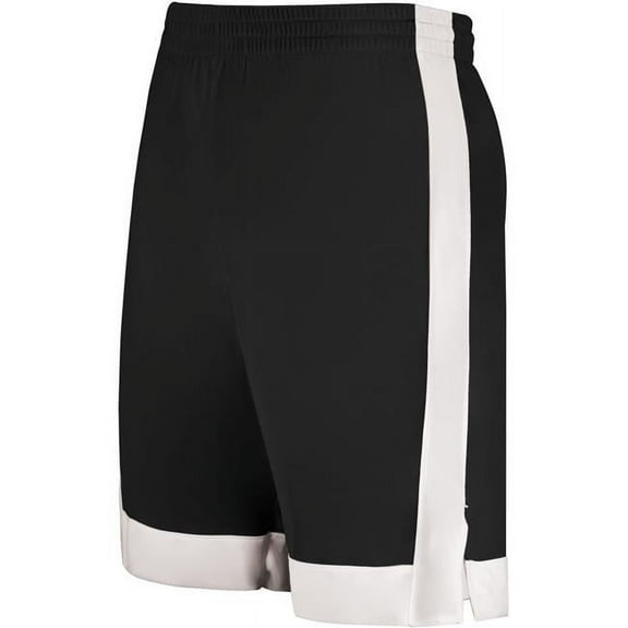 Augusta Sportswear 6889.420.2XL Match-Up Basketball Shorts, Black & White - 2XL