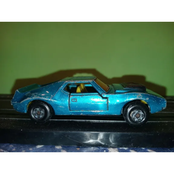MATCHBOX SUPERFAST #9 AMX JAVELIN BLUE YELLOW INTERIOR EXCELLENT CONDITION