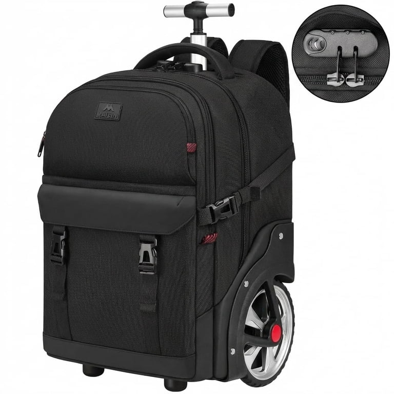 backpack suitcase laptop KROSER 18.4 Inch TSA Black / Gray On Spinner is designed for ultimate maneuverability with 4 Travel Laptop Backpack, Business Slim