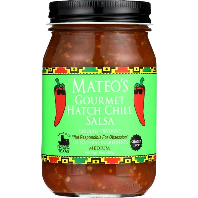 MATEOS GOURMET SALSA HATCH CHILE 16 OZ Pack of 6