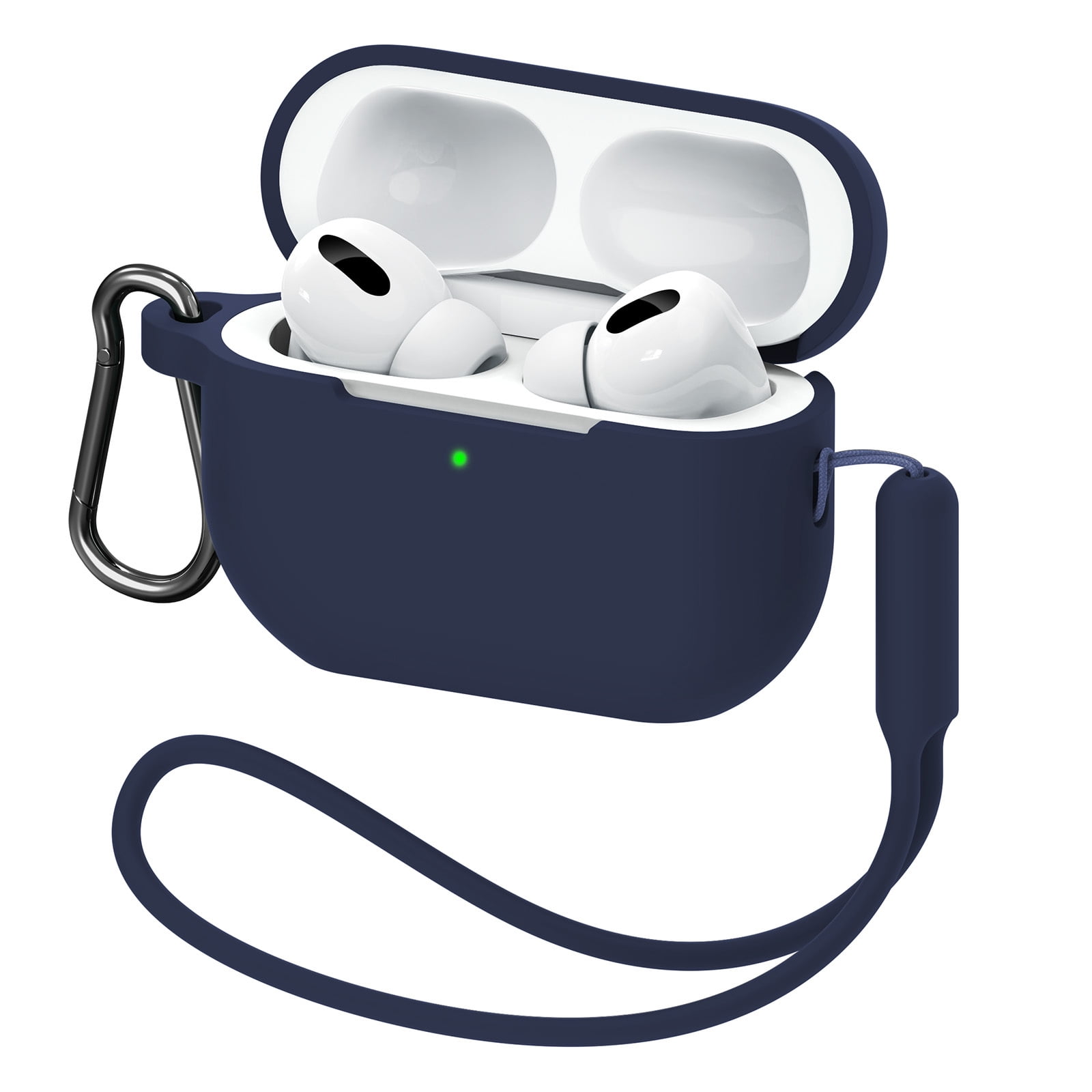  Maxjoy for AirPods Pro 2 Case, Unique Hard Protective  Shockproof Airpod Pro 2nd Generation Cover with Keychain Compatible with  Apple AirPods Pro 2022 Charging Case for Women,Dark Blue Leaves Lanyard 