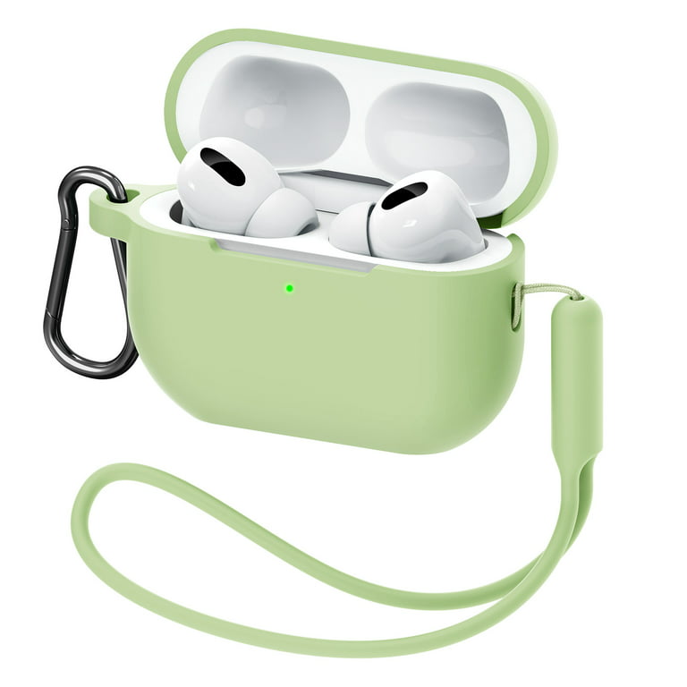 Worryfree Gadgets Case Compatible with Airpod Pro 2 Protective Cover with Keychain - Mint Green