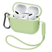 MATEPROX AirPods Pro 2 Case, Silicone AirPods Pro 2nd Gen [2022] Cover with Keychain/Handstrap-Mint Green