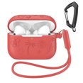 thumbnail image 1 of MATEPROX Flower Design Compatible with AirPods Pro 3 Case with Keychain/Hand Strap, Pro 3rd Generation[2025] Silicone Protective Headphone Cover Support Wireless Charging-Red, 1 of 8
