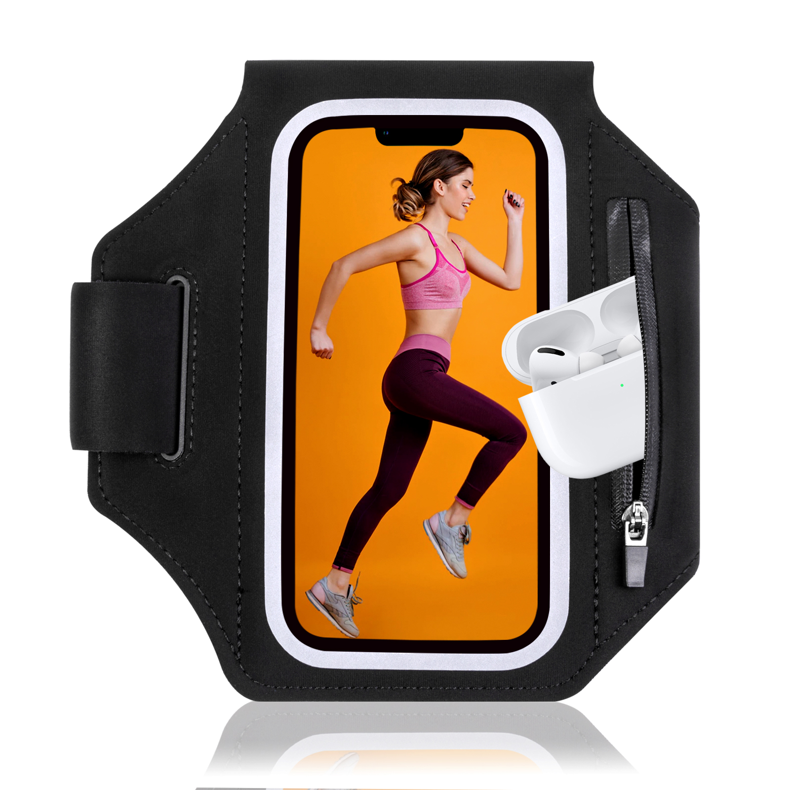 Tekcoo Waterproof Sport Arm Band Cell Phone Holder Running Jogging Gym Armband Bag Case for