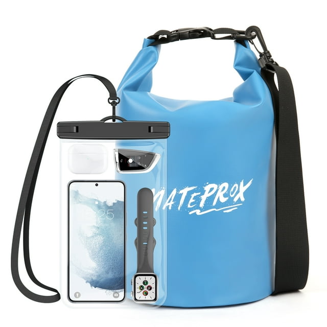 MATEPROX Waterproof Dry Bag, 5L Floating Dry Pouch Beach Bags for Kayaking Boating Rafting with