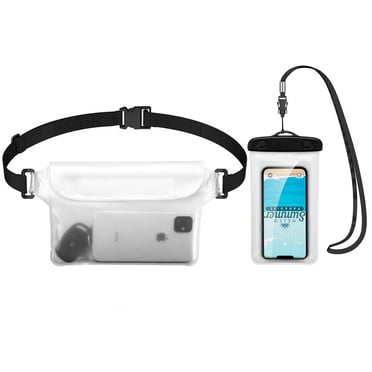 MATEPROX Waterproof Phone Pouch with Lanyard/Arm/Waist Strap, [2 Packs] Style Universal Water Proof Case Bags for iPhone 13/12/11 Pro Max/XR/SE/Galaxy S22-Clear