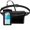 thumbnail image 1 of MATEPROX Waterproof Phone Pouch with Lanyard/Arm/Waist Strap, [2 Packs] Style Universal Water Proof Case Bags for iPhone 16 15 14 13/12/11 Pro Max/XR/SE/Galaxy S22 S24, Black, 1 of 6