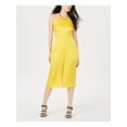 thumbnail image 1 of MATERIAL GIRL Womens Yellow Open Back Spaghetti Strap Evening Cropped Jumpsuit S, 1 of 1