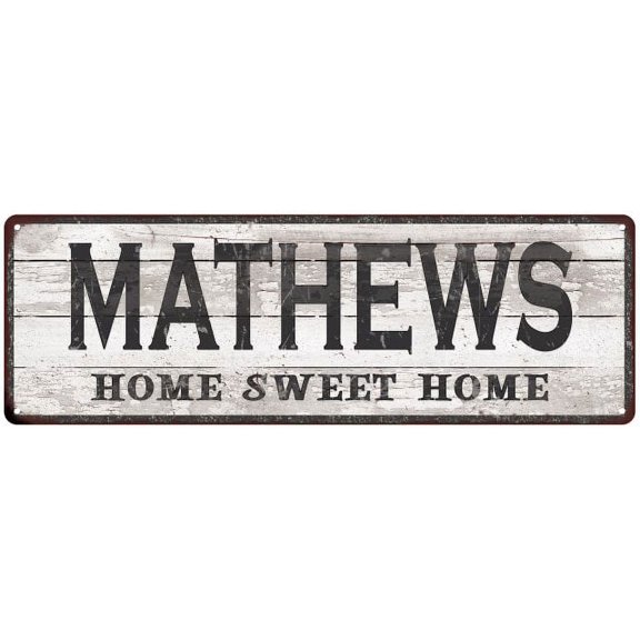 MATHEWS Home Sweet Home Country Look 6x18 Metal Sign 106180045752