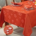 thumbnail image 1 of MATIRUG Fall Thanksgiving Tablecloth Rectangle, Pumpkin Jacquard Spillproof Wrinkle Free Table Cloths, Vintage Table Cover for Autumn Friendsgiving Party/Burnt Orange, 1 of 7