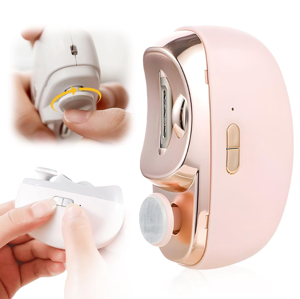 MATN Electric Nail Clippers for Seniors, 2025 Upgrade 3 in 1 Automatic Electric Nail Clipper with Polishing, Baby Nail Trimmer Electric Electric Nail Clipper for Adults Seniors