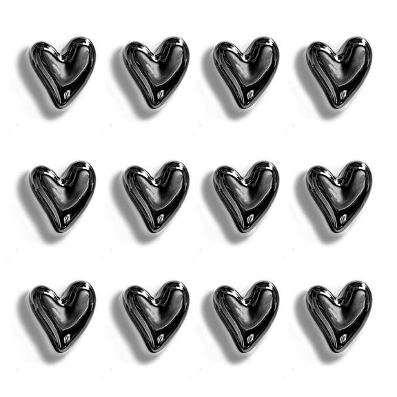 MATN 12PCS Refrigerator Magnets Pink Magnets for Fridge 0.83in Small Love Heart Cute Decorative Magnet Set for Home Kitchen Office Whiteboard Decor