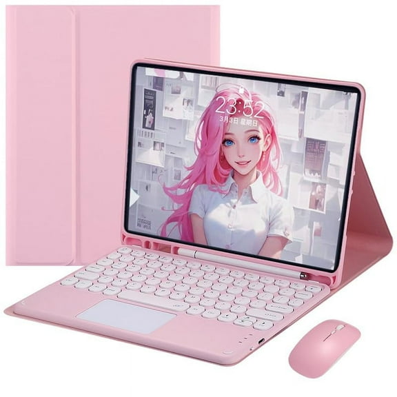 MATN Keyboard Case for iPad Mini 6 8.3 6th Generation,Slim Smart Case,Detachable Tablet Keyboard and Mouses,with Smart Touchpad Built in Pencil Holder, Auto Sleep - Black