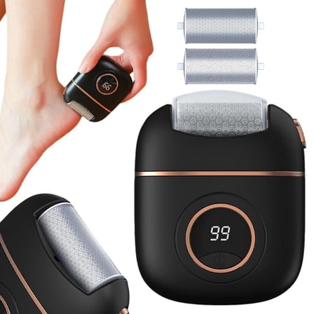 MATN New Digital Electric Foot Polisher, Electric Callus Remover Foot File, Foot Sanders for Feet Dead Skin, Callus Remover for Feet Men Women with Grinder Heads (White pro)