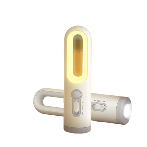 MATN Rechargeable Motion Sensor Night Light 2-in-1 Portable LED Night Light Flashlight with Dusk to Dawn Sensor for Bedroom, Bathroom, Baby Nursery, Toilet, Reading, Camping(Warm White, 1 Pack)